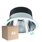 Confezione Multipack 4x Philips Downlight LED Coreline DN142B Aluminium Bianca 19.2W 2300lm 60D - 840 Bianco Freddo | Ritaglio 200mm - IP20 - UGR<19.2
