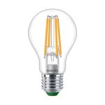 Philips Master Ultra Efficient LED E27 Pera Filamento Chiara 4W 840lm - 827 Bianco Molto Caldo | Dimmerabile - Sostitutiva 60W