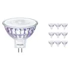 Confezione Multipack 10x Philips Master Value LED Faretti GU5.3 MR16 7.5W 660lm 60D - 940 Bianco Freddo | Miglior resa cromatica - Dimmerabile - Sostitutiva 50W