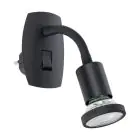 Eglo Luce Da Parete Parrini Lamp con Presa Nero 4.5W 345lm - 830 Luce Calda -  | IP20 - Incl. 1x GU10